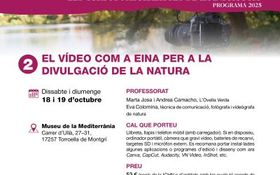 Els cursos naturalistes de la institució: El vídeo com a eina per a la divulgació de la natura